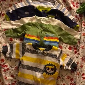 5 newborn baby sleepers great shape like new!